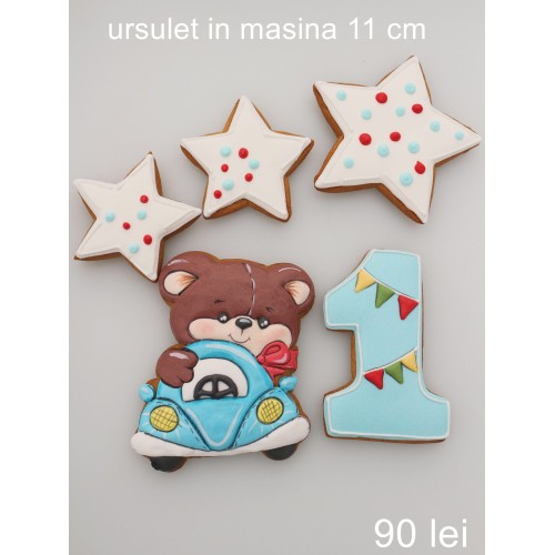 Set ursulet in masina cu cifra